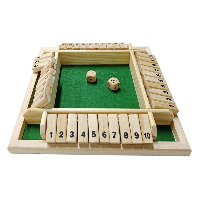 Wooden Number Flip Game Board, 1 Set Interactive Family Game, Exciting Dice Game for All Ages, Leisure & Outdoor Recreation Equipment