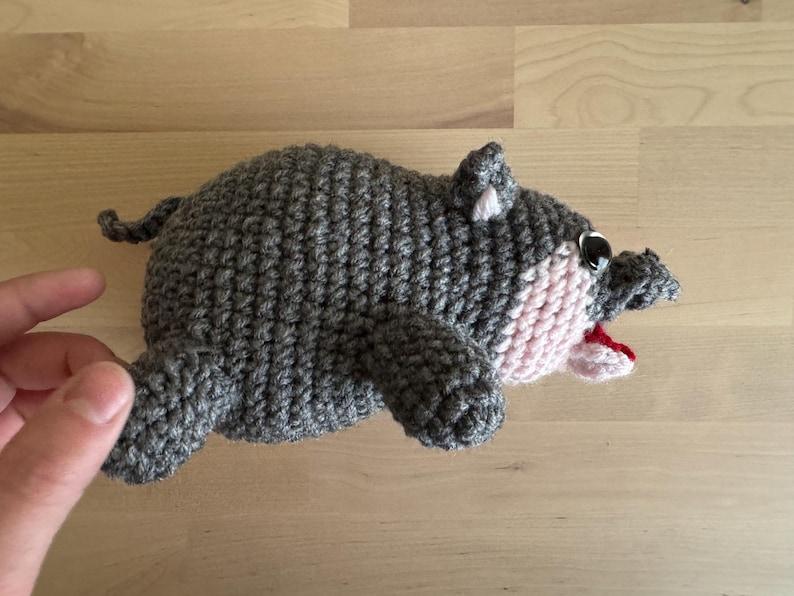 Moo Deng Baby Hippo Crochet, Screaming Hippo Crochet