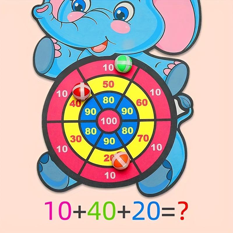 Children's Elephant Sticky Ball Board, Cartoon Pattern Ball Toy, Parent-Child Interactive Throwing Target Ball Toy, Indoor And Outdoor Safe Classic Board Game For Kids