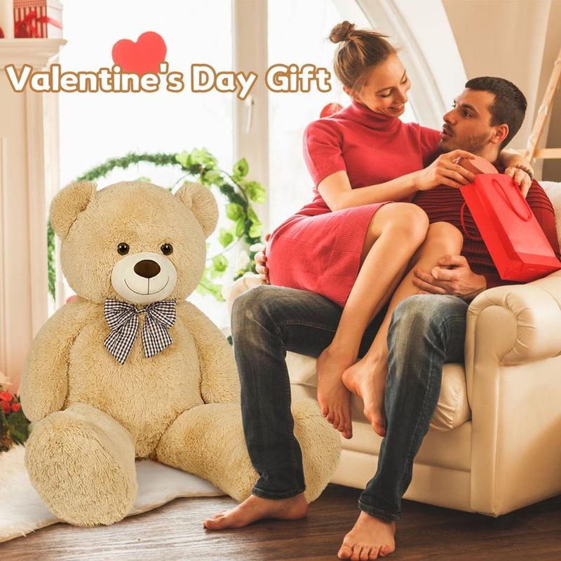 MorisMos Giant Teddy Bear 4ft Stuffed Animal Soft Big Bear Plush Toy  Valentine Gift