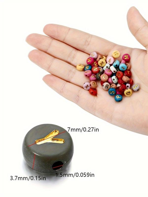 28 Grids Letter Bead (1 Box), Round Acrylic Bead, DIY Jewelry Making Supplies for Bracelet & Necklace Making