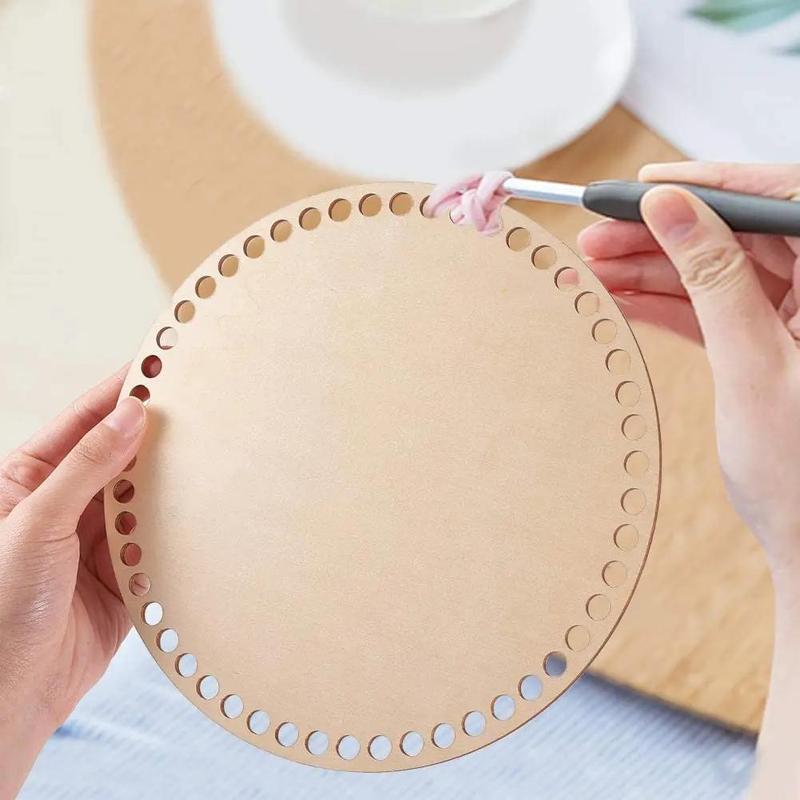 Round Wooden Basket Bottom, 2 Counts Creative DIY Weaving Tool, DIY Weaving Tool for Home Decor, Sewing DIY Accessories