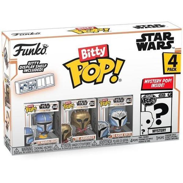 FUNKO BITTY POP!: Star Wars - The Mandalorian - Heavy Mandalorian 4PK  [Collectible Figurine Statue Bust] Vinyl figurine statue