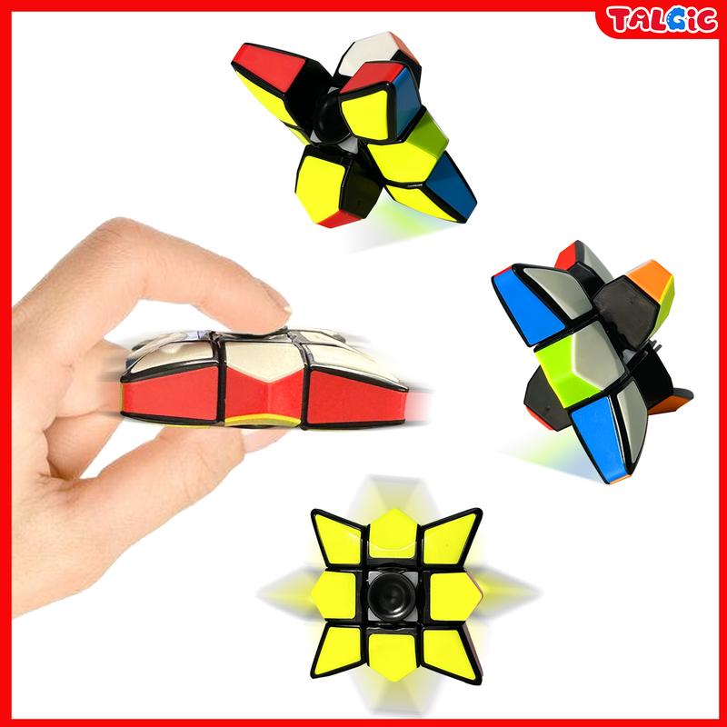 Talgic Fidget Spinner Toy for Kids Adults, Rubik's cube style, Idea Anxiety Decompression Fidget Toy, Stress Relief Toys, Finger Spin, Kids Gifts