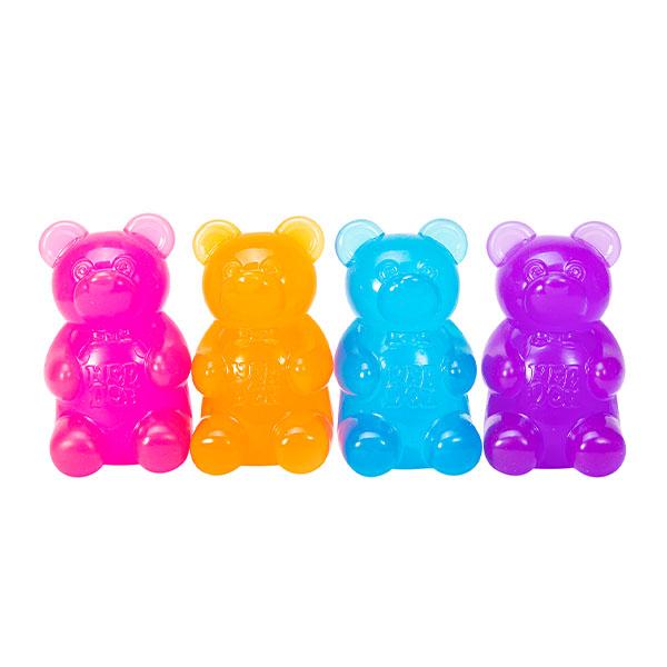 Schylling NeeDoh Gummy Bear - Sensory Fidget Toy - 3.5 Inches Tall - Squeeze, Pull, Smush - Four Assorted Colors - One Random Color