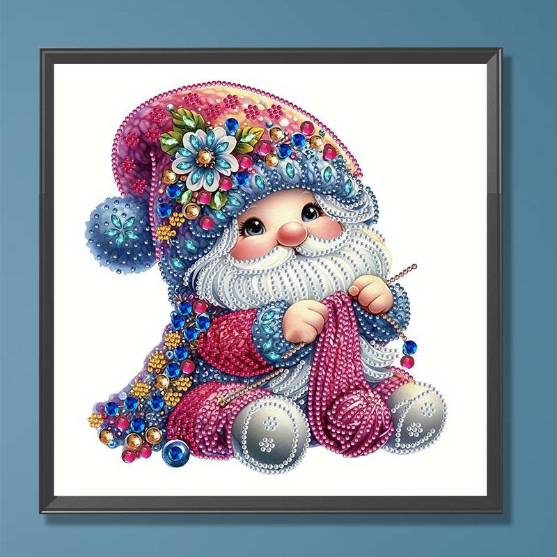 Santa Claus Pattern DIY Diamond Arts Colorful Painting Kit without Frame, DIY 5D Irregular Diamond Arts Colorful Painting Kit, Wall Art Decor for Home