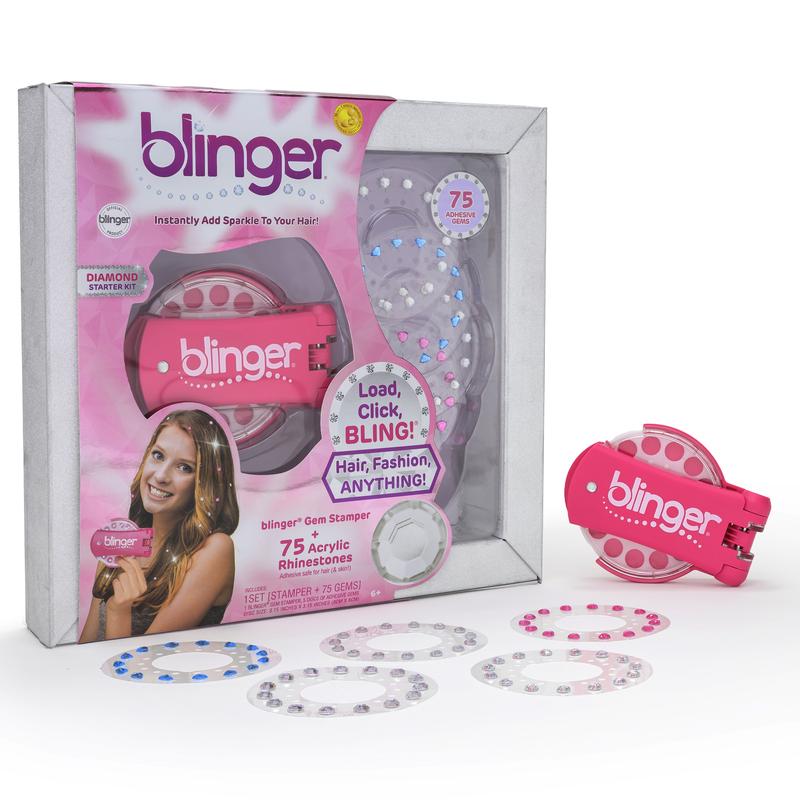 blinger Diamond Collection Starter Kit with blinger Gem Stamper + 75 Colorful Acrylic Rhinestones