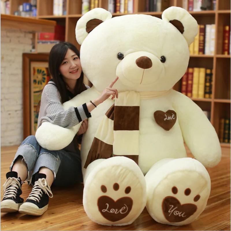 Large Size Teddy Bear Plush Toy Lovely Giant Bear Huge Stuffed Soft Dolls Kids Toy Birthday Gift For Girlfriend