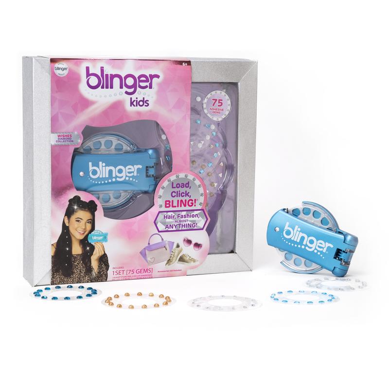 blinger Diamond Collection Starter Kit with blinger Gem Stamper + 75 Colorful Acrylic Rhinestones