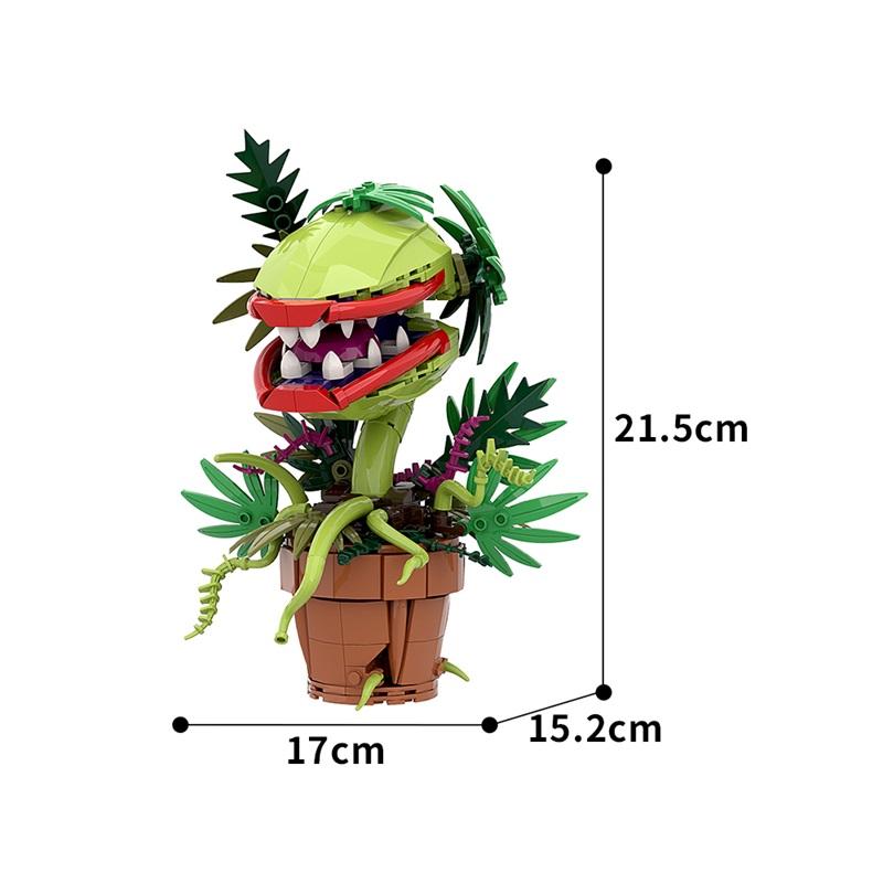 GoldMoc Piranha Plant Flower Gift Building Block Sets Corpse flower Plant Model Building Blocks Set Simulation Plant Model Toys flower  building building  blocks