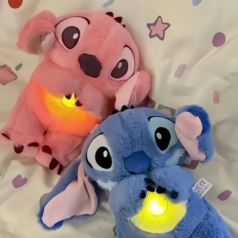 Stitch Breathing Animal Plushie -Soothing plushie with realisticbreathing, lights and music thatrelieves anxiety