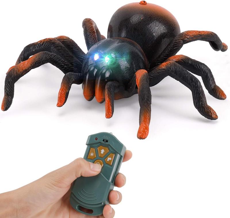 ZZ1 Moving Tarantula Spider - Kids Wireless Remote Control Toy, Great for Pranks and Halloween Decorations, Realistic Scurrying Movement, Glowing LED Eyes