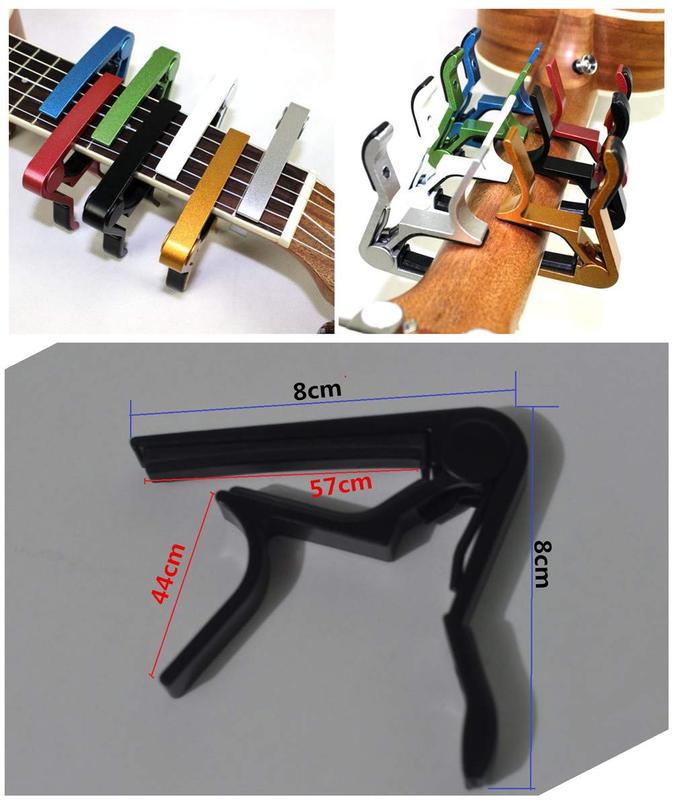 Guitar Picks Guitar Capo Acoustic Guitar Accessories Trigger Capo Key Clamp Black With 6 Pcs Guitar Picks