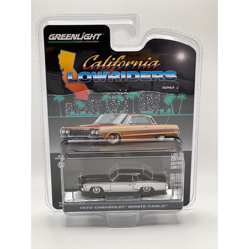 Greenlight California Lowriders Series 5 - 1972 Chevrolet Monte Carlo (Silver and Black)