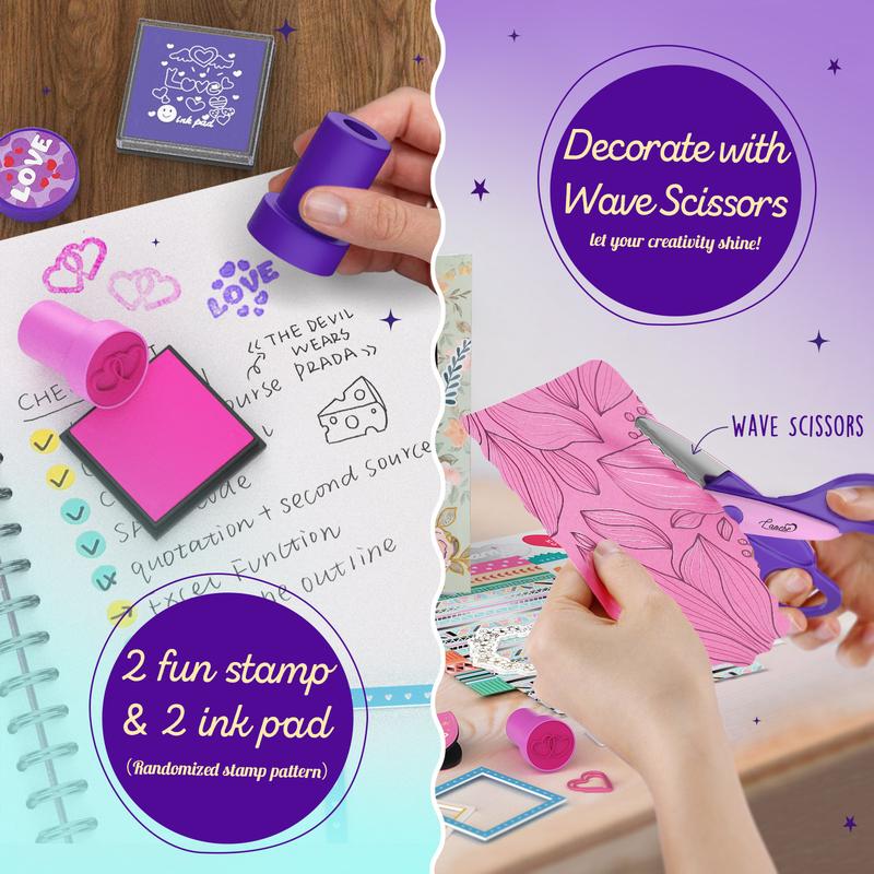 2-Pack DIY Journal Kit - 150+Pcs Gifts for Girls Ages 8 9 10 11 12 Year Old - Birthday Gifts for Girls - Art and Crafts for Kid - Scrapbook Set