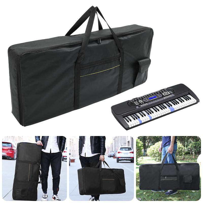 100 x 40cm 61 Keys Instrument Keyboard Bag Oxford Cloth Thicken Piano Protective Storage Bag Portable Waterproof Electronic Organ Bag with Carrying Handle Anti Shock Piano Case for Home Outdoor Travel