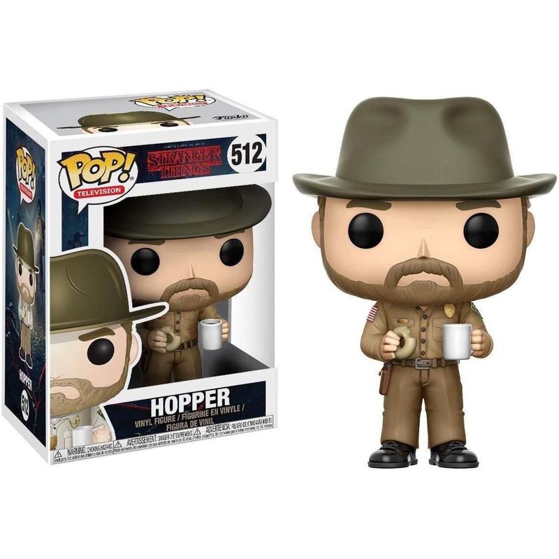 Funko Pop! Stranger Things Hopper with Donut Vinyl Figure