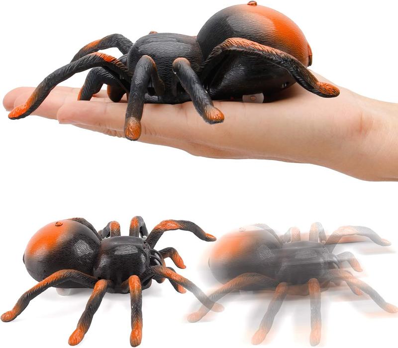 ZZ1 Moving Tarantula Spider - Kids Wireless Remote Control Toy, Great for Pranks and Halloween Decorations, Realistic Scurrying Movement, Glowing LED Eyes