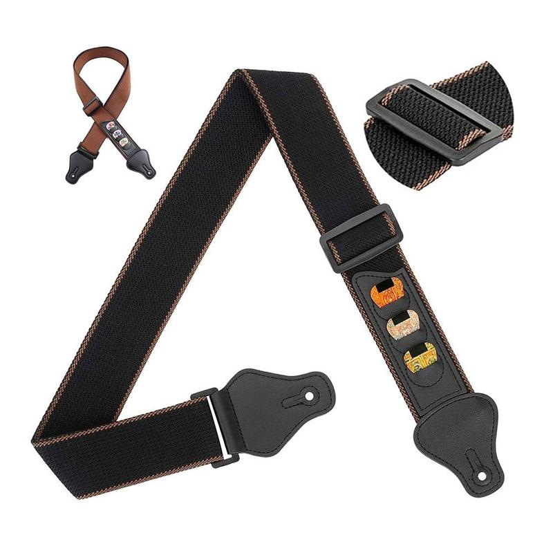 Guitar Maintenance Kit, 1 Set Including Guitar Strap & Capo & Clip-on Electronic Guitar Tuner & Guitar Maintenance Kit, Guitar Accessories for Men & Women