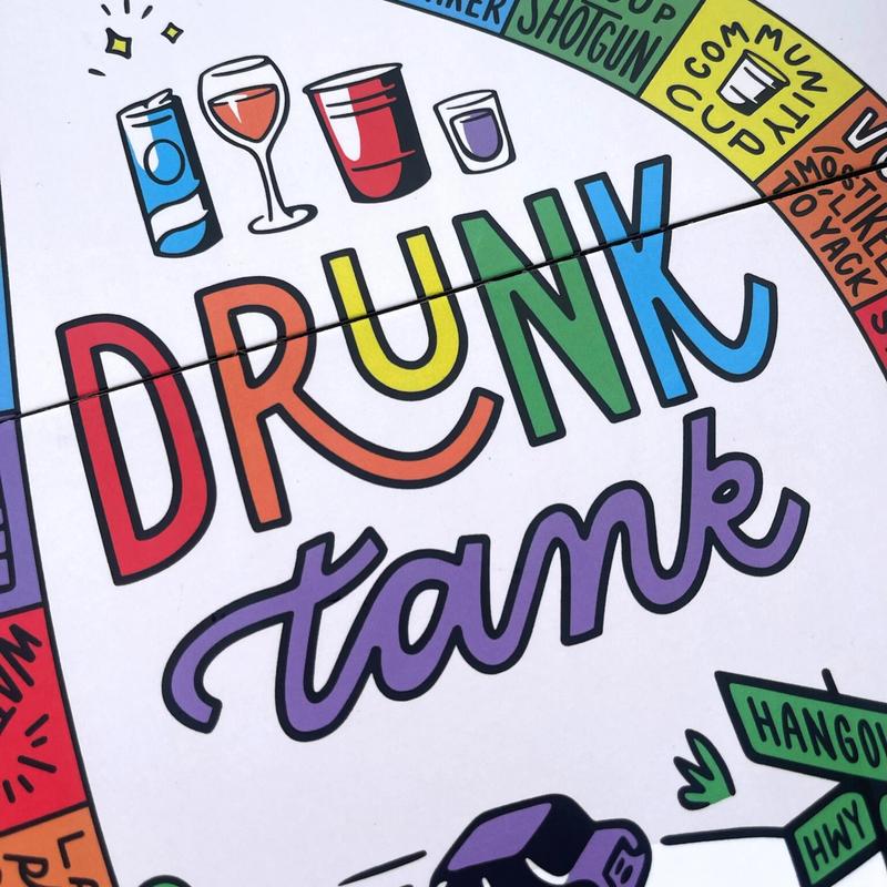 DRUNK TANK: Interactive Party Board Drinking Game with Dares & Challenges for Game Nights and Parties