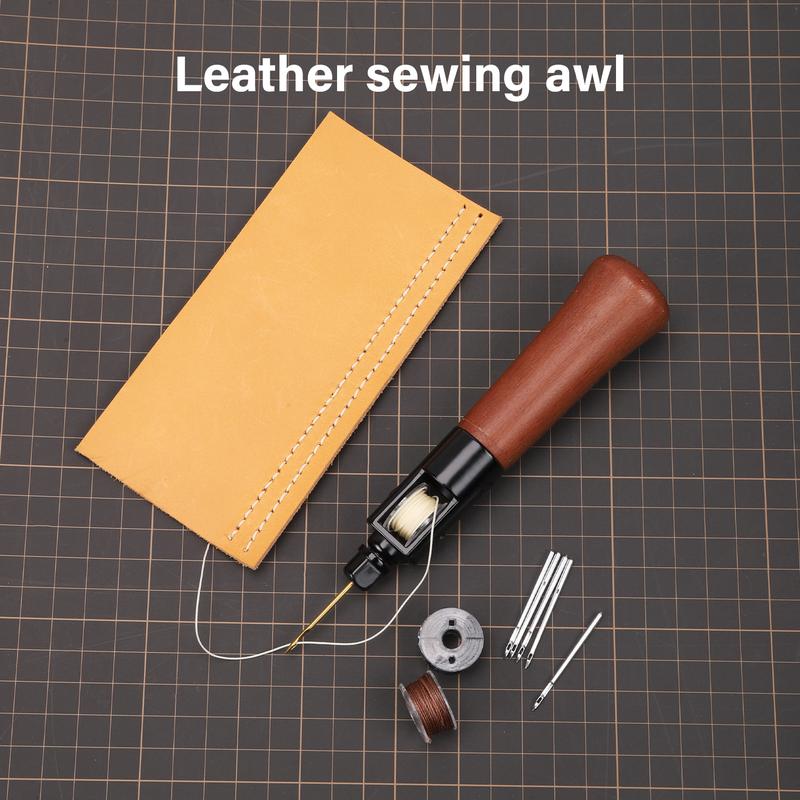 WUTA New Leather Sewing Awl Thread Kit Speedy Stitcher DIY Leather Craft Edge Stitching Tools Kit Shoemaker Canvas Repair