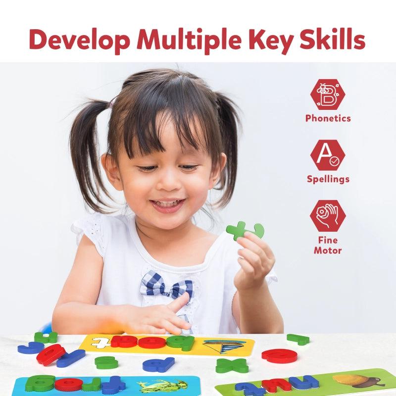 Skillmatics Ready to Spell - Preschool Learning Activity, Stage-Based Learning to Improve Vocabulary & Spelling, Educational Toy, Gifts for Boys & Girls Ages 4 to 7