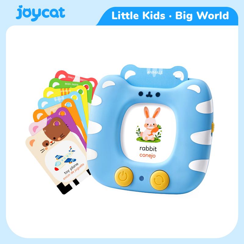 JoyCat Spanish & English Talking Flash Cards, Card Education Device, Speech Therapy Toys, Autism Sensory Toys, Language Toys, Phonics Flashcards