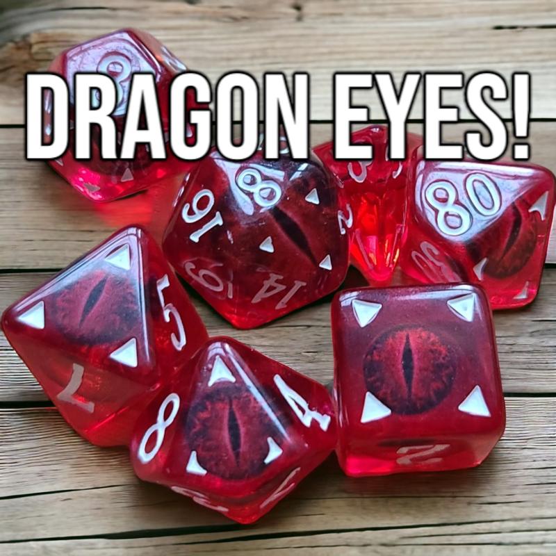 Dragon's Eye Polyhedral Dice Set (7 Dice) for RPGs and Dungeons & Dragons