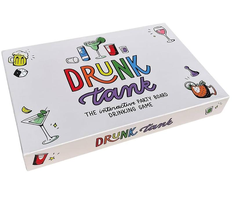 DRUNK TANK: Interactive Party Board Drinking Game with Dares & Challenges for Game Nights and Parties