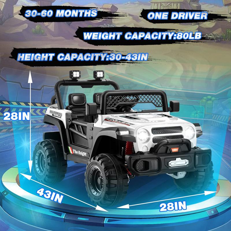 FanttikRide 12V 4WD Ride on Truck Car for Kids