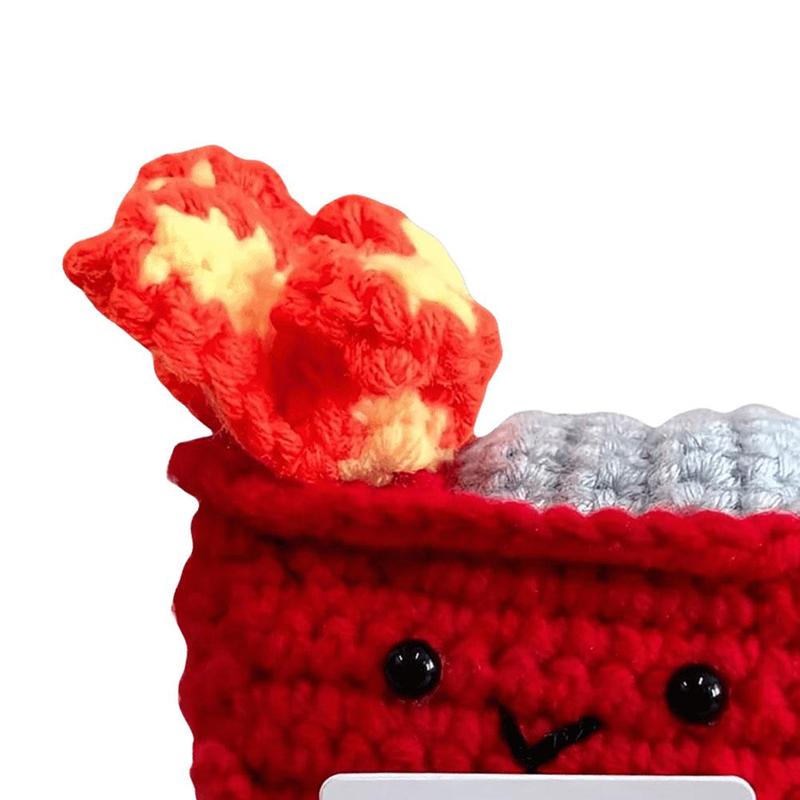 Crochet Dumpster Fire Cute Emotional Support Dumpster Fire Positive Crochet Dumpster Fire Funny Gifts for Friends Coworker