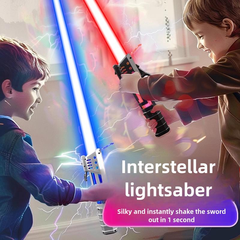 7 Color Retractable Light up Saber for Kids,Light Up Saber with Sound,Boys Sword Toy,Galaxy War Fighters and Warriors for Dress Up Party, Xmas Present