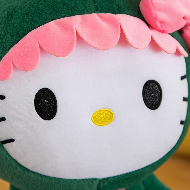 35cm 13.8in Kawaii Kitty Dinosaur Plush Toy Cartoon Doll Room Decoration Sleeping Throw Pillow Kids Birthday Christmas Gift