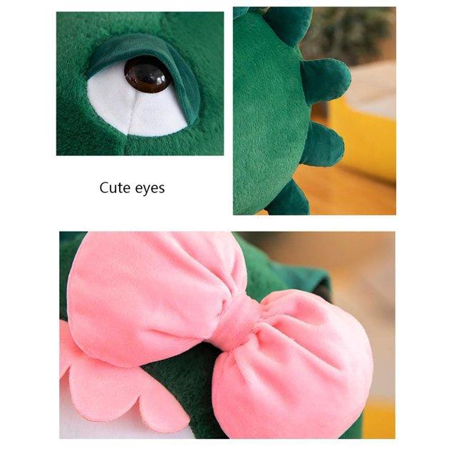 35cm 13.8in Kawaii Kitty Dinosaur Plush Toy Cartoon Doll Room Decoration Sleeping Throw Pillow Kids Birthday Christmas Gift