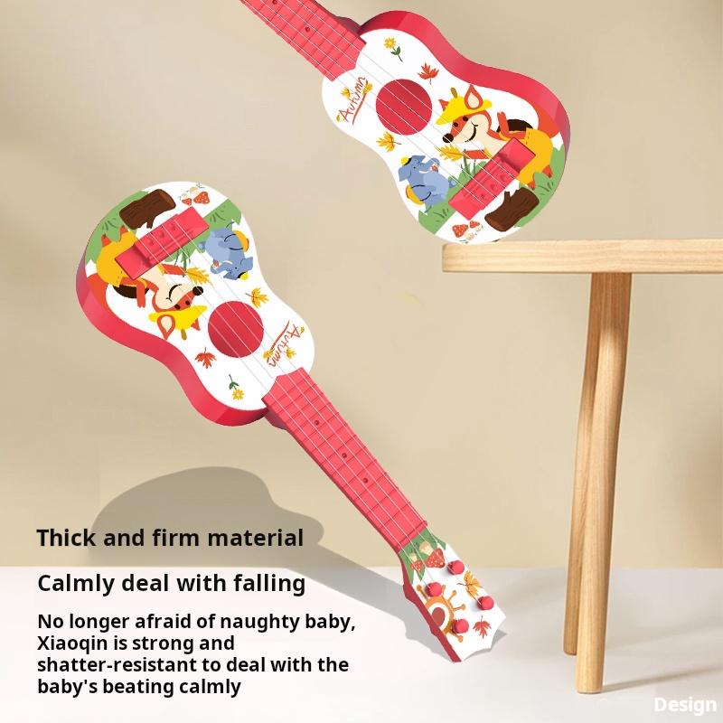 A 17-inch mini toy guitar, an educational ukulele suitable for children aged 3 - 7. It has a long-lasting tone and is perfectly suitable for beginners