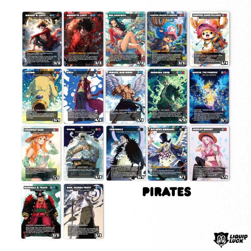 Pirate Tribal Kindred Complete Proxy Deck | Anime Cartoon Themed  Proxy Deck - Complete Commander Proxy Deck (cEDH) with 100 Cards +Tokens