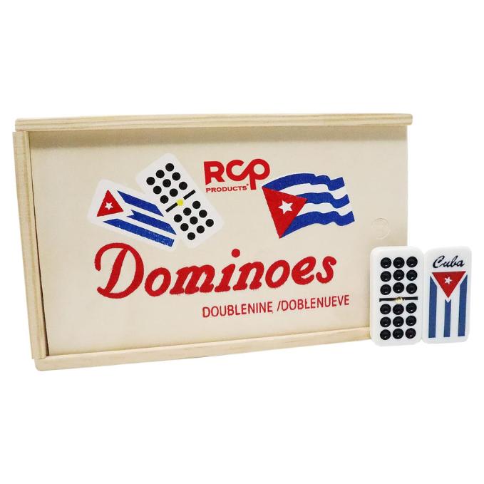 Double Nine Dominoes (Cuban Flag)