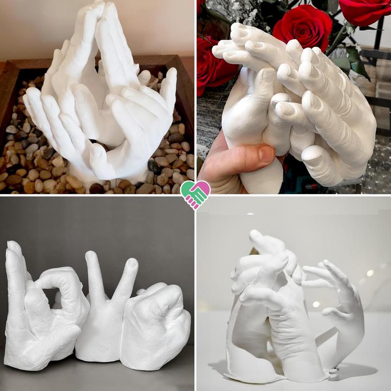 Huge Oversize XL Family Hand Casting Kit - Family Size Hand Molding Kit - Casts 6 Hands Comfortably Adults & Kids, Gifts for Family with Kids - Thanksgiving Gifts