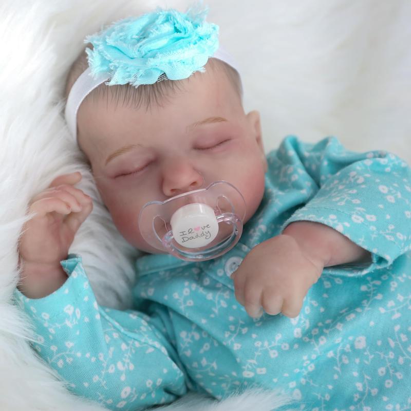 Wooroy Realistic Reborn Baby Dolls - Birthday Gift, Girl Gift, Kids Gift, Christmas Gift, Big Sister Gift, 20 Inch Lifelike Newborn Baby Doll Girl Real Life Baby Dolls Sleeping Soft Weighted Reborn Doll Gift Toys for 3+ Years