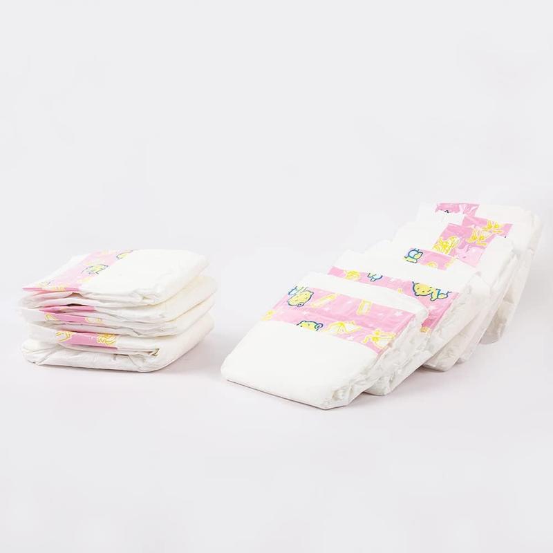 CHAREX Baby Doll Diapers Pack - 10 Pieces Newborn Dolls Diapers Refill, Doll Accessories for 18-24 Inch Reborn Dolls