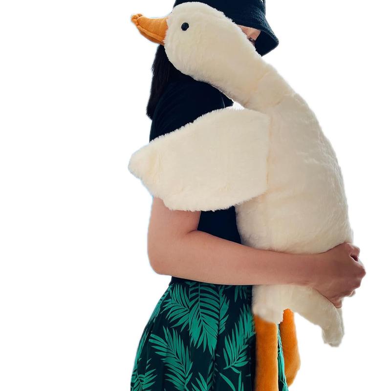 Goose Weighted Stuffed Animals Plush, 4.4 lbs Soft Goose Plush Pillow, Cute Duck Plush Toy Swan Plushies Doll Sleeping Hugging Pillows Gift for Girls Boys 35.4