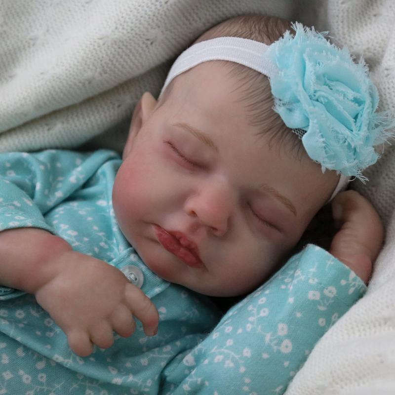 Wooroy Realistic Reborn Baby Dolls - Birthday Gift, Girl Gift, Kids Gift, Christmas Gift, Big Sister Gift, 20 Inch Lifelike Newborn Baby Doll Girl Real Life Baby Dolls Sleeping Soft Weighted Reborn Doll Gift Toys for 3+ Years