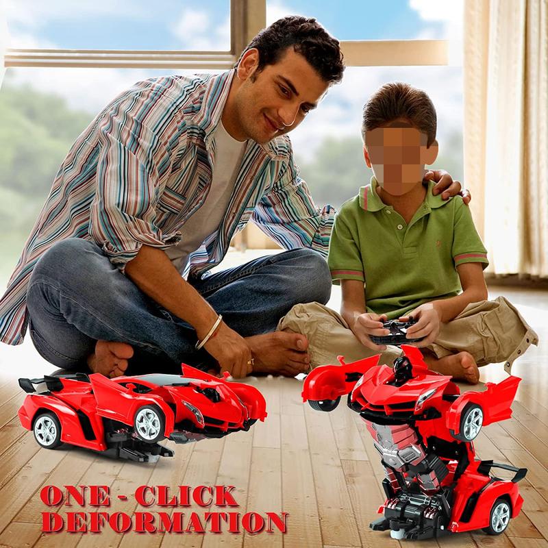 RC Transformer Car Toys for 4 5 6 7 8 Year Old Boys, Remote Control Car Toys for Kids Christmas Birthday Gifts