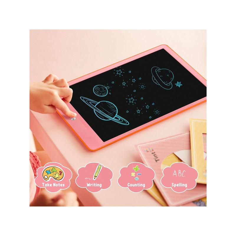 LCD Writing Tablet For Kids 10 Inch Colorful Drawing Pad For Kids Reusable Electronic Doodle Board Educational Learning Toy Gifts For 3 4 5 6 7 8 Years Old Toddler Boys Girls Home School(Color Combination)