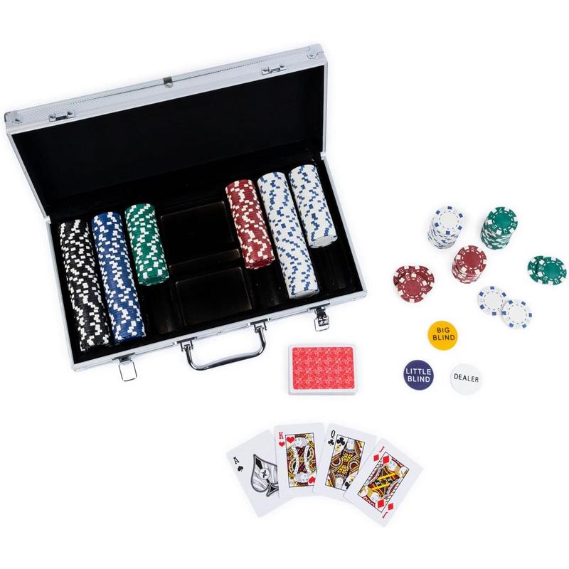 Spin Master Games, Cardinal Classics, 300-Piece Poker Set with Aluminum Carrying Case & Professional Weight Chips & Poker Dice, for Ages 8+