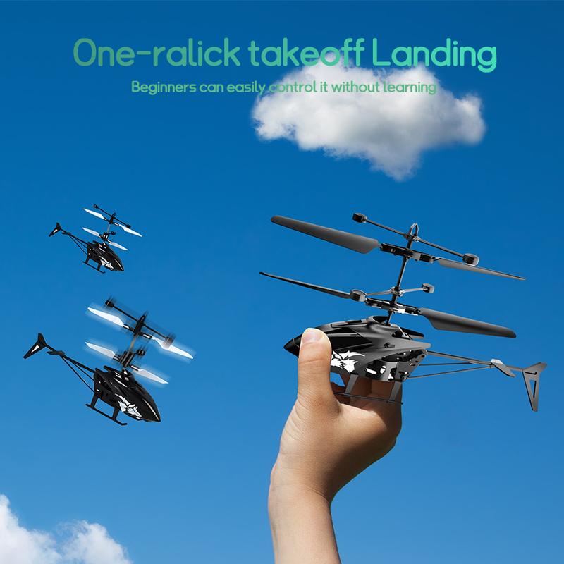 2-in-1 RC Helicopter & Drone: USB Rechargeable, Infra-Red Induction, Upgraded Sensor. Portable, BPA-Free Mini Nano for Gaming