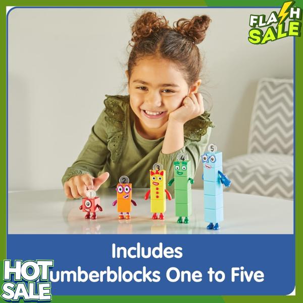 hand2mind Numberblocks Friends One to Five Figures, Cartoon Action Figure Set, Toy Figures, Play Figure Playsets, Number Toys, Math Toys, Stocking Stuffers