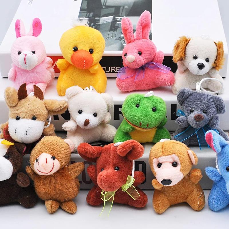 24 Pack Mini Animal Plush Toy Assortment (24 Units 3