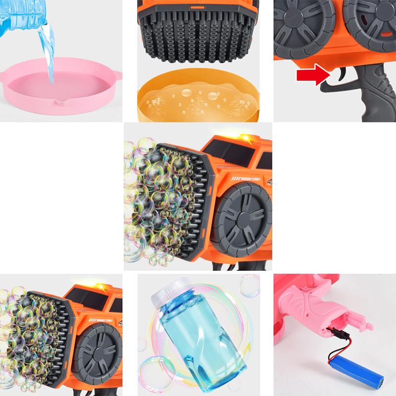 Kids Bubble Gun, off-road vehicle bubble machine, bubble solution, bubble machine for outdoor activities suitable for 3 4 5 6 7 8 9 10 11 12 year old boys girls Children birthday