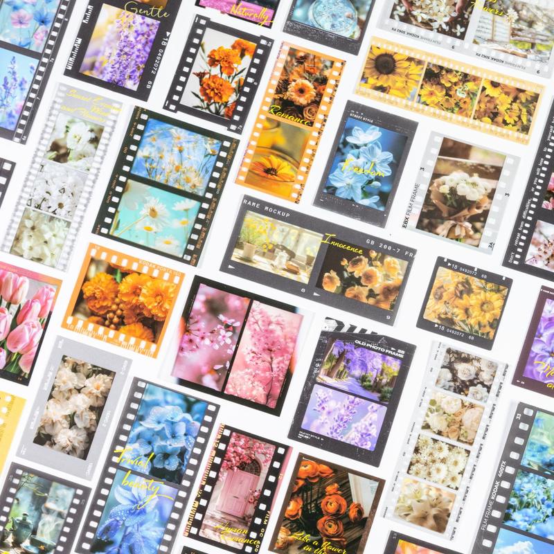 Vintage Film Sticker, 20pcs set Romantic Film Sticker, Decorative Sticker for Scrapbooking, Journaling, Gift Wrapping, Greeting Card